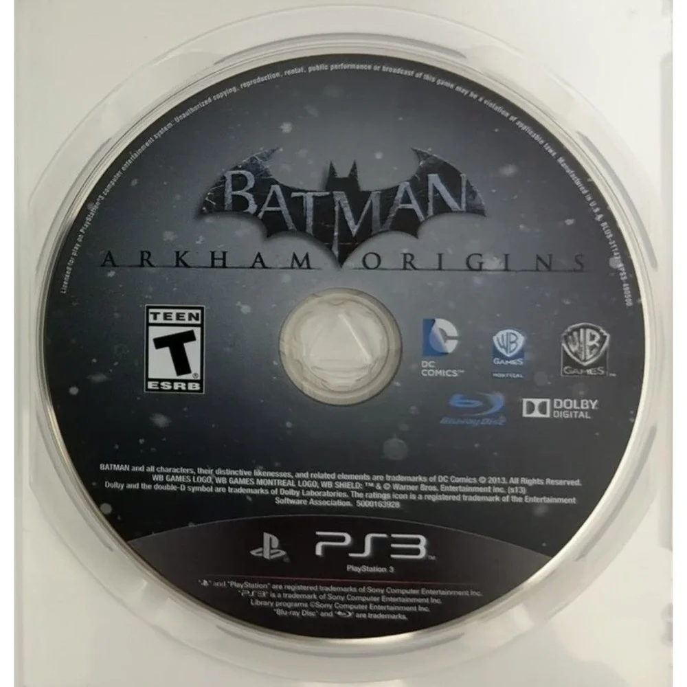 Batman Arkham Origins - Sony PS3 - CIB - Case Disc Manual‎ Knightfall Pack